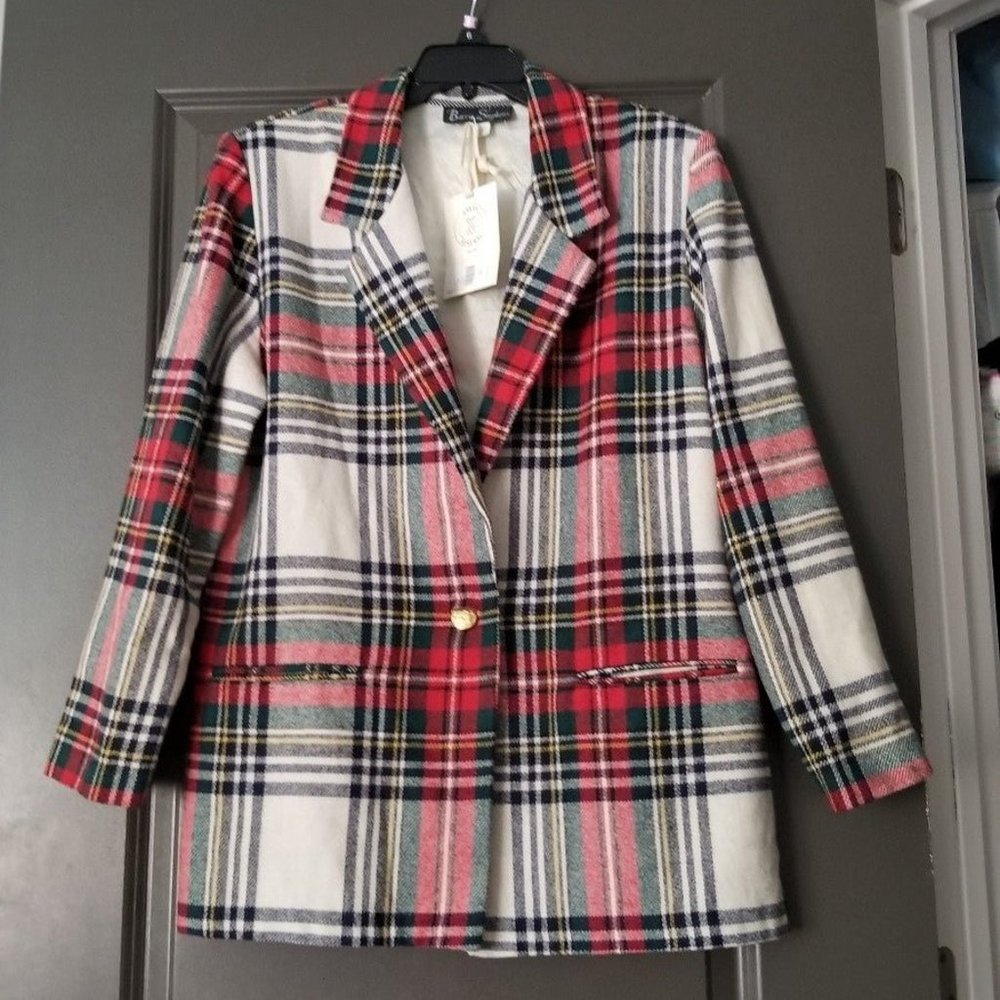 Urban Renewal Vintage Oversized Plaid Blazer NWT